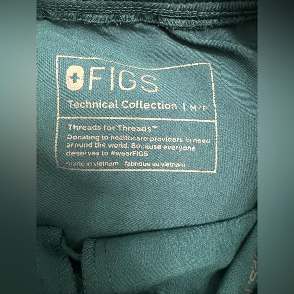 FIGS High Waisted Zamora Jogger Scrub Pant LIMITED EDITION Caribbean Blue Sz M/P - Picture 12 of 12